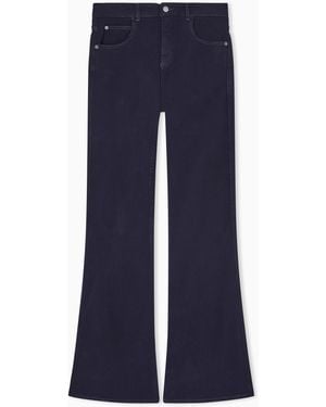 Emporio Armani Vaqueros J9D De Cintura Media Con Bajo Acampanado En Mezcla De Viscosa Teñida En Prenda - Azul