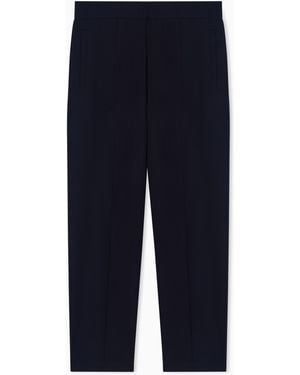 Emporio Armani Nylon Trousers With An Elasticated Waist - Blue