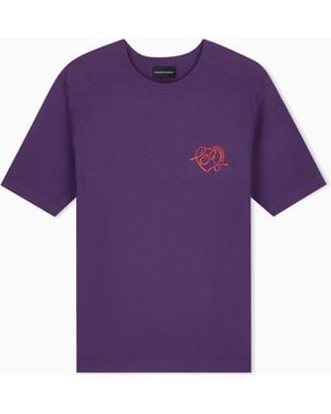 Emporio Armani Jersey Con Bordado Valentine's Day Capsule - Morado