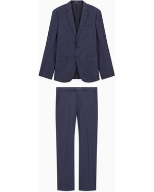 Emporio Armani Lined Suit - Blue