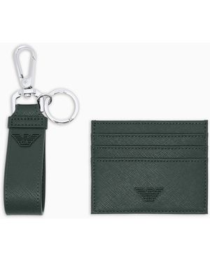 Emporio Armani Gift Box Con Portachiavi E Portacarte - Verde