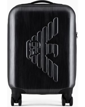 Emporio Armani Abs Carry-On Bag With Oversized, Embossed Eagle - Black