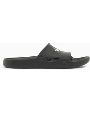 Emporio Armani Chanclas Moldeadas De Pvc Con Águila - Blanco