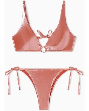 Emporio Armani Triangle-Bra Bikini - Pink