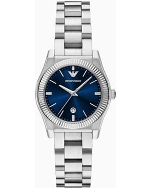Emporio Armani Three-Hand Stainless Steel Watch - Blue