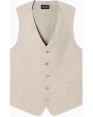 Emporio Armani Single-Breasted Waistcoat - White
