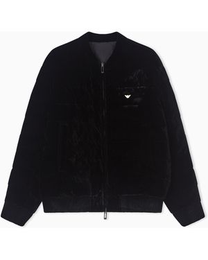 Emporio Armani Lunar New Year Reversible Velvet Down Jacket - Black