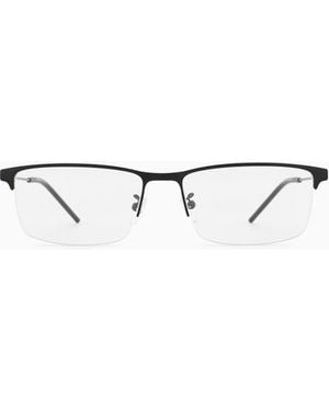 Emporio Armani Asian-Fit Rectangular Frame - White