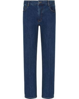 Emporio Armani J76 Straight-Fit Jeans - Blue