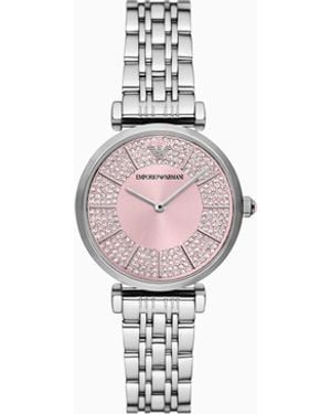 Emporio Armani Two-Hand Stainless Steel Watch - White