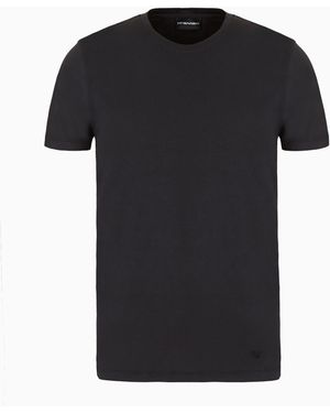 Emporio Armani Silk/Cotton Blend T-Shirt - Black