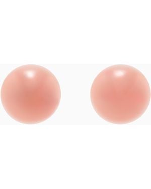 Emporio Armani Pendientes De Media Esfera Efecto Nácar - Rosa