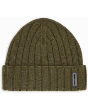 Emporio Armani Mütze Aus Woll- Und Kaschmir-Mischung - Grün