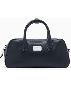Emporio Armani Bolso Baúl De Piel Suave - Azul