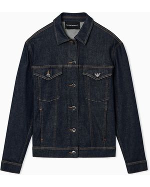 Emporio Armani Rinsed Denim Jacket - Blue