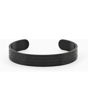 Emporio Armani Pulsera Tipo Brazalete De Acero Inoxidable Negro - Multicolor