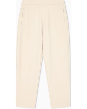 Emporio Armani Jersey Piqué Travel Essential Trousers - White