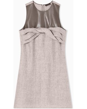 Emporio Armani Heavy Linen Canvas Dress - Grey