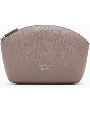 Emporio Armani Neceser Myea Con Estampado De Ciervo - Gris