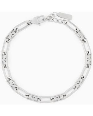 Emporio Armani Stainless Steel Chain Bracelet - White
