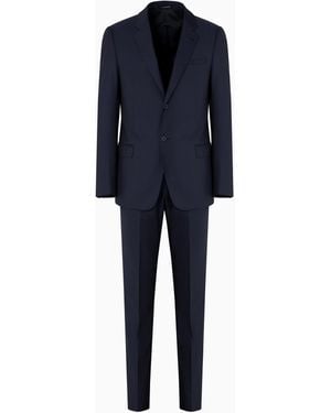 Emporio Armani Single-Breasted Suit - Blue