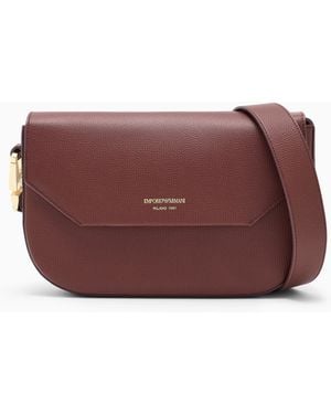Emporio Armani 1981 Leather Shoulder Bag - Purple