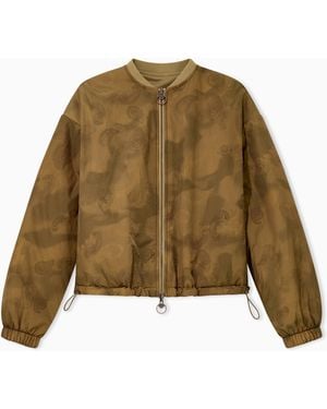 Emporio Armani Reversible Printed Wrinkle Nylon Jacket Boteh Capsule - Natural