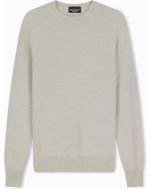 Emporio Armani Jersey De Punto Jersey De Cachemir Puro - Blanco