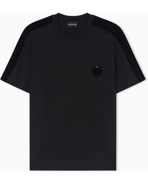 Emporio Armani Lunar New Year Lyocell Blend Jersey T-Shirt With Patch And Tape - Black