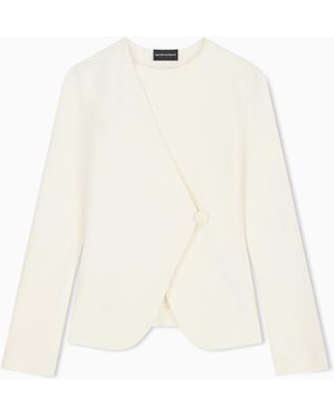Emporio Armani Ottoman Jersey Jacket - White