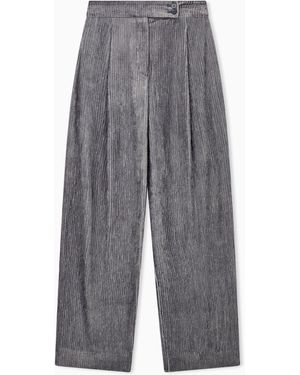 Emporio Armani Pleated Trousers - Grey