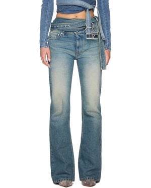 Y. Project Wrap Belt Jeans - Blue