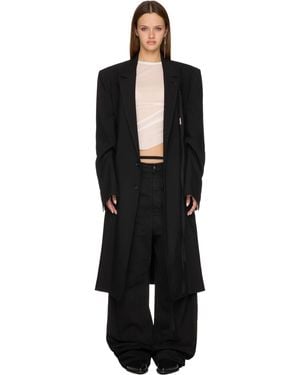 Ann Demeulemeester Slouchy Long Jacket - Black