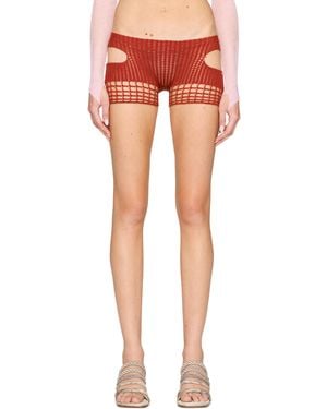 Isa Boulder Quarter Mini Shorts - Red