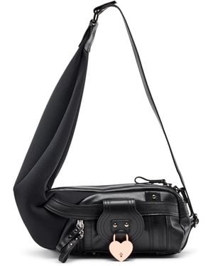 OTTOLINGER Mini Neoprene Leather Bag - Black
