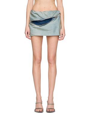 DIESEL Miniskirt De-Clot-S1 in Blue | Lyst