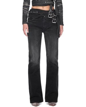 Y. Project Wrap Belt Jeans - Black