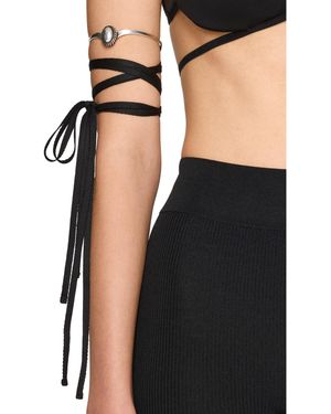 ANN DEMEULEMEESTER バングル 黒 ANN DEMEULEMEESTER アンドゥムルメステール レザーバングル