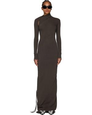 OTTOLINGER Twisted Long Sleeve Maxi Dress - Brown