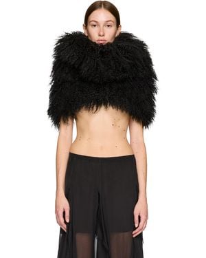Ann Demeulemeester Ragna Shearling Collar - Black