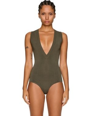 Entire studios Deep V Neck Bodysuit - Green