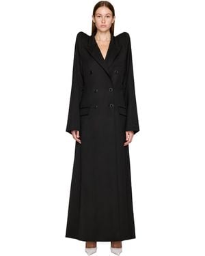 Vetements Tight Shoulder Tailored Trench Coat - Black