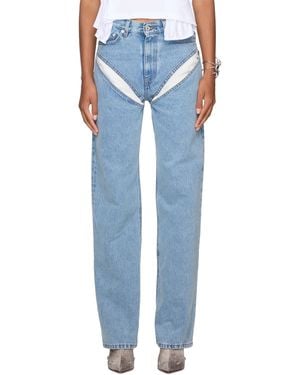 Y. Project Evergreen Cut-Out Jeans - Blue