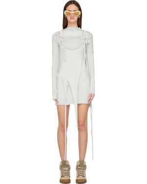 OTTOLINGER Deconstructed Longsleeve Mini Dress - White