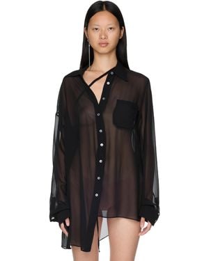 Ann Demeulemeester Daria Drop Shoulder Shirt - Black