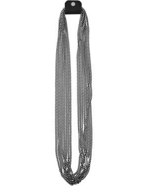 Ann Demeulemeester Jasmi X-Long Chain Necklace - Gray