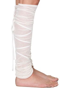 Ann Demeulemeester Adel Open Rib Leg Warmers - Pink