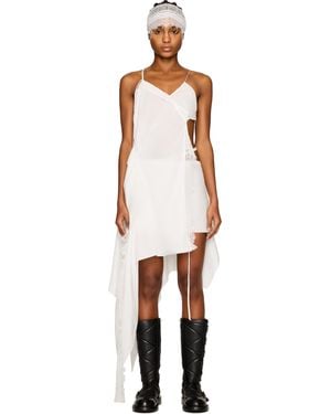 Ann Demeulemeester Maribel Midi Slip Dress - White