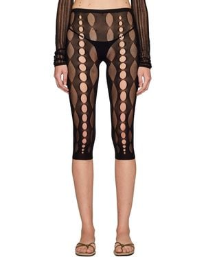 Rui Semi-Sheer Leggings - Black