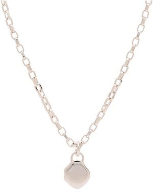 Acne Studios Stamp Pendant Necklace - Metallic